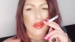 Come and get your red lip smoking fetish fix!