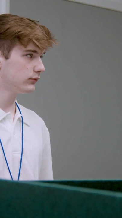 Key moment from "Gay Porn Parody - Severance - Sexerance Part 2 - Cute Twink Takes First Dick (Free Full SFW)"