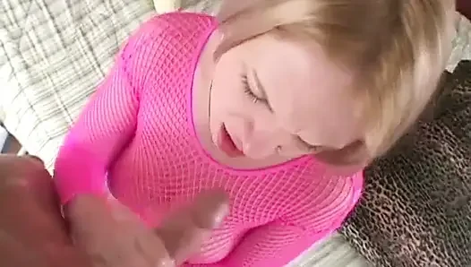 Missy Monroe Pink Mesh Stroke Job