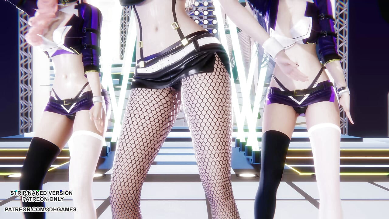 MMD - Red Velvet - Russian Roulette - Ahri Kai'Sa and Seraphine Sexy Kpop Dance League of Legends Hentai Uncensored 4K 60FPS