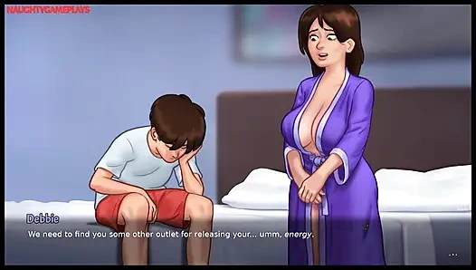 Летняя сага, часть 23 от DarkCookie - горячая милфа застукала его за мастурбацией прямо в ее постели и помочь ему хорошо кончить