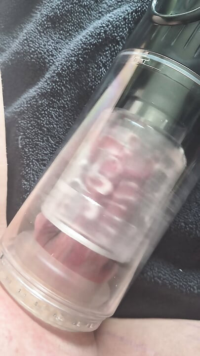 Penis pump on smooth cock