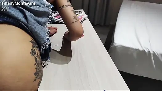 Teacher and Student Having Sex and Putting a Pen in Her Anus.