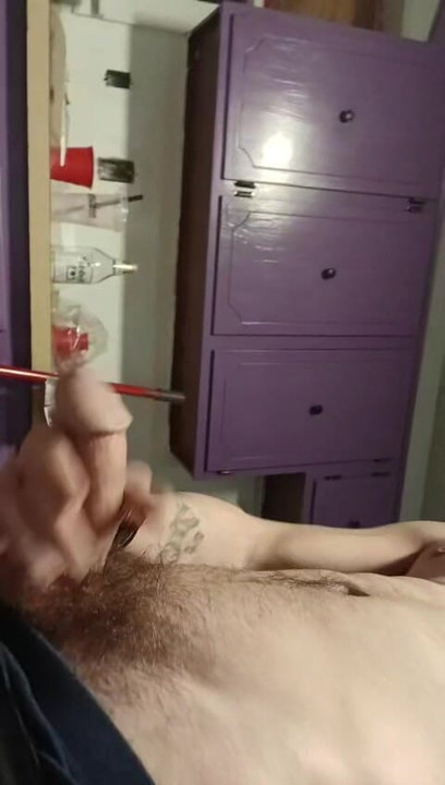 在厨房抚摸我的大鸡巴