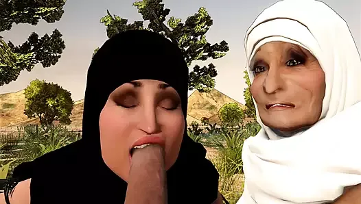 Une musulmane de 80 ans et sa fille de 31 ans vs des hommes de 81 ans et son fils de 35 ans