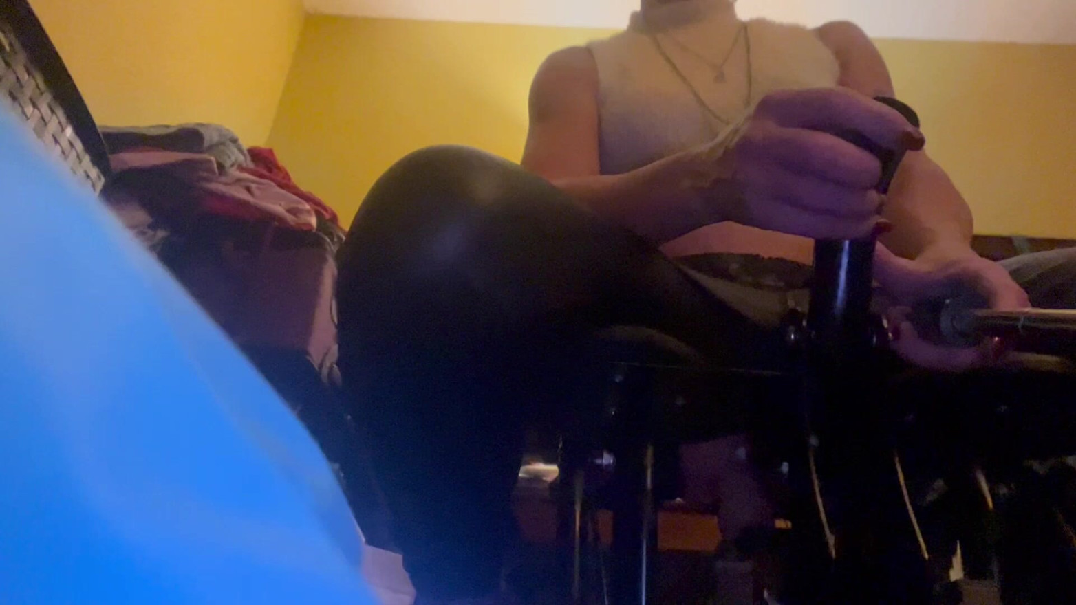 Rocking seat dildo action