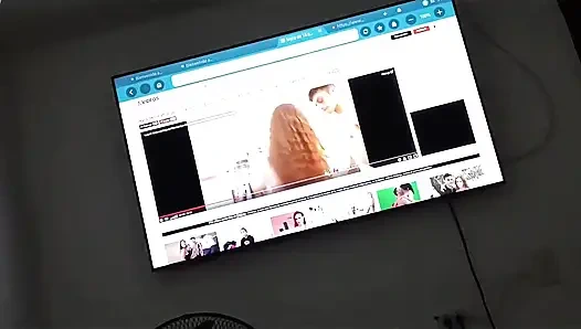 Tired He Came Home From Work I Start Watching Porn and Let My Wife Masturbate Me!!