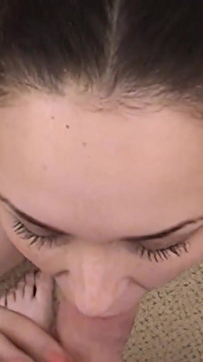 Powerful moment from "Shy teen give daddy a hot blowjob!"
