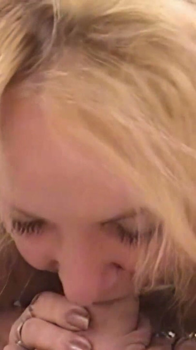 Blonde milf loves to give blowjobs and would also like to take your cock in her mouth! | Clip 2