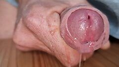 Extreme Close Up Foreskin with Huge Cumshot Slow Motion