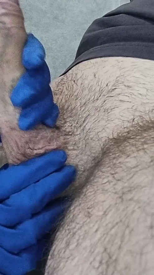 nurse helps to take a sperm test | Clip 1