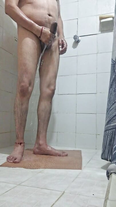 Relaxing in the shower