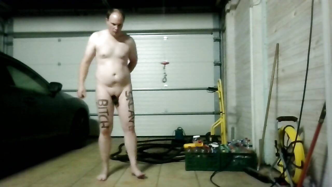 Slave Lettering Marking Anal Hook Dildo Plug Milking Fucked Winch Penis Cage Shower Outdoor Street