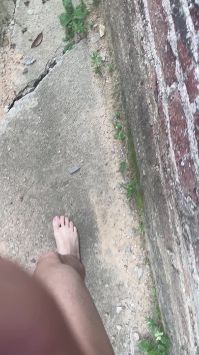 A young man publicly displays his erect penis. | Clip 1