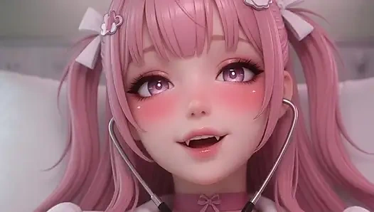 Perawat hentai yang membantu melakukan segalanya untuk menyembuhkan, masturbasi, dan menidurimu