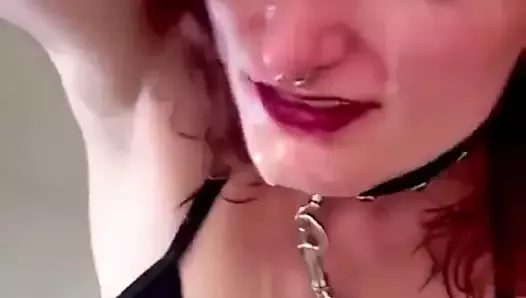 Public Free Use Bathroom Redhead Slut Covered in Cum Gives Free Blowjobs to Strangers POV Fantasy