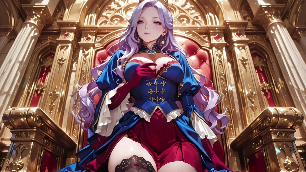 Lazy Coronation on the Golden Throne, Red & White Haute Couture is Insane!