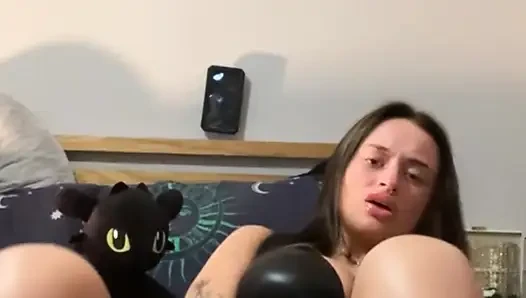 Horny virgin ass slut gets teased and stretched with fingers and a thick...