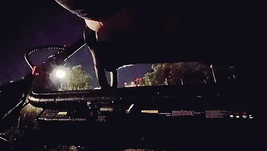 Pissing in public on my scooter