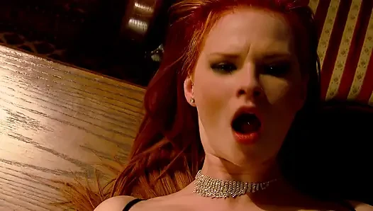 Redhead Tarra White Sucks and Rides Massive Cock Wildly