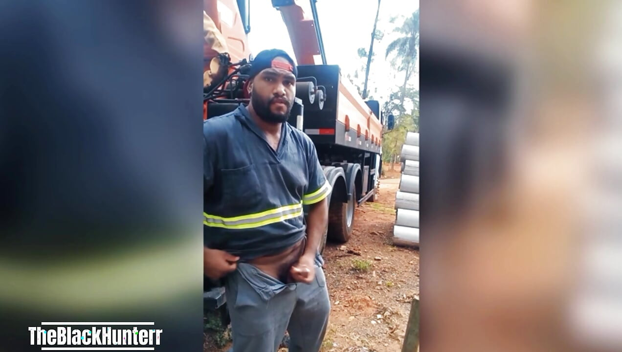 Masturbating on the Construction Site behind the Truck