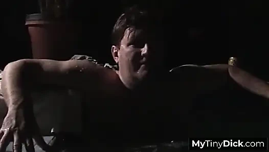 Her hands gently guided his small cock into her mouth