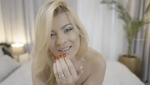 Blonde MILF Indulges in Footjob and Dildo Play