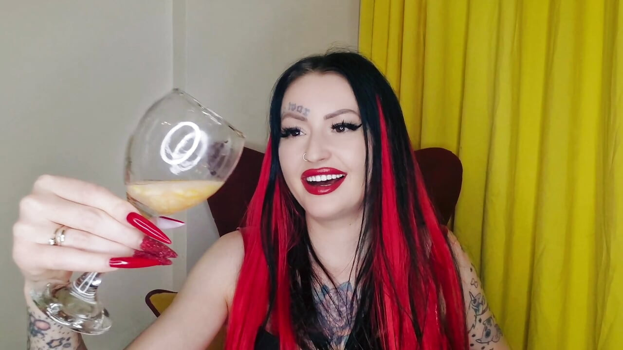 Spit fetish. Mistress sucks lemons, which required more saliva to prepare a special cocktail of spit, drool, and chewed lemons f