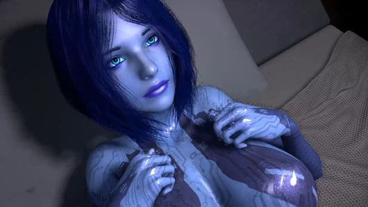 Sex with Cortana on the Bed : Halo 3D Porn Parody