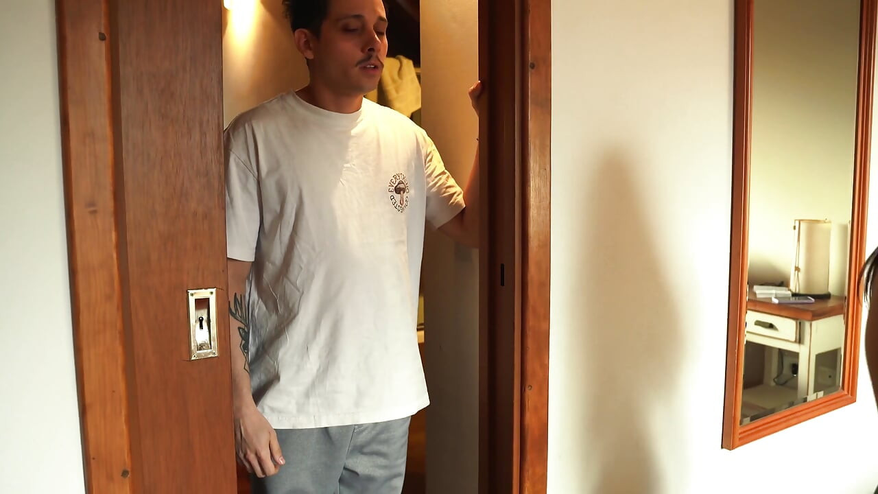 Intense Threesome: Two Men Completely Cover a Small Beauty