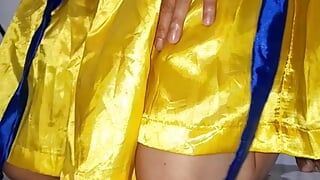 डिज्नी राजकुमारी स्नो व्हाइट साटन सुंदर पोशाक पर वीर्य