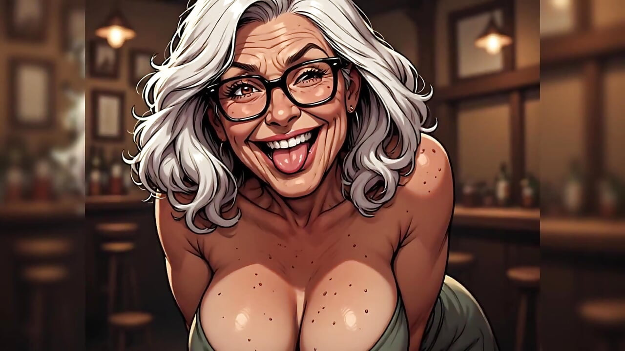 Mujeres maduras en el bar (tetas al estilo cómic)