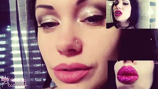 Seksi büyük pembe dudaklarımı hayal edelim