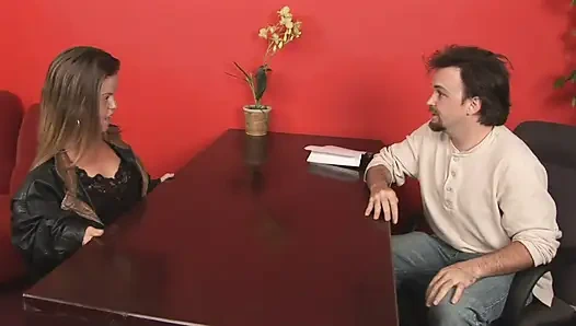 Midget hairy brunette sprayed in her little mouth