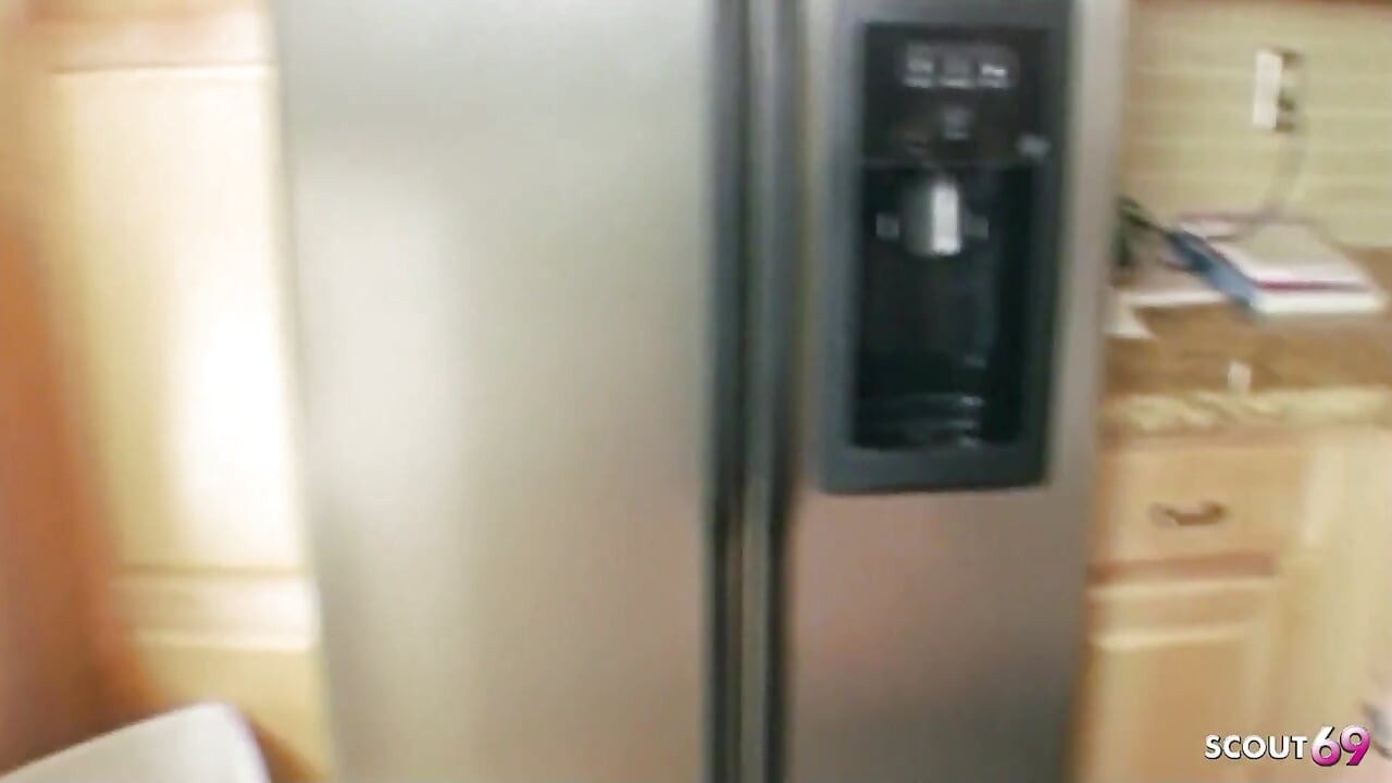 Step Brother Fucks Blonde Teen Angelica Lane Anally in the Kitchen