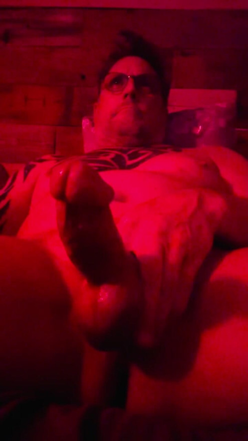 Stroking daddy dick