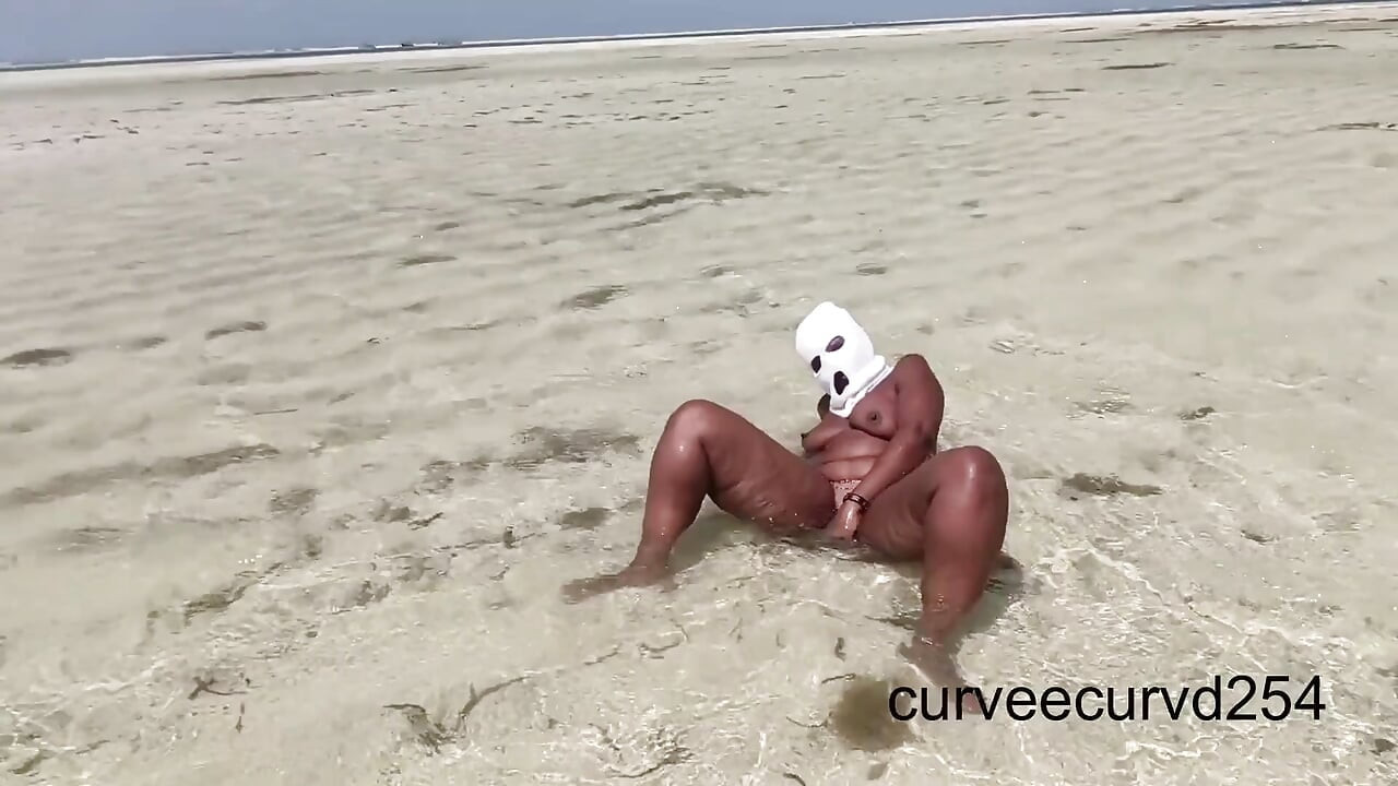 Flashing Twerking at a Beach in Africa