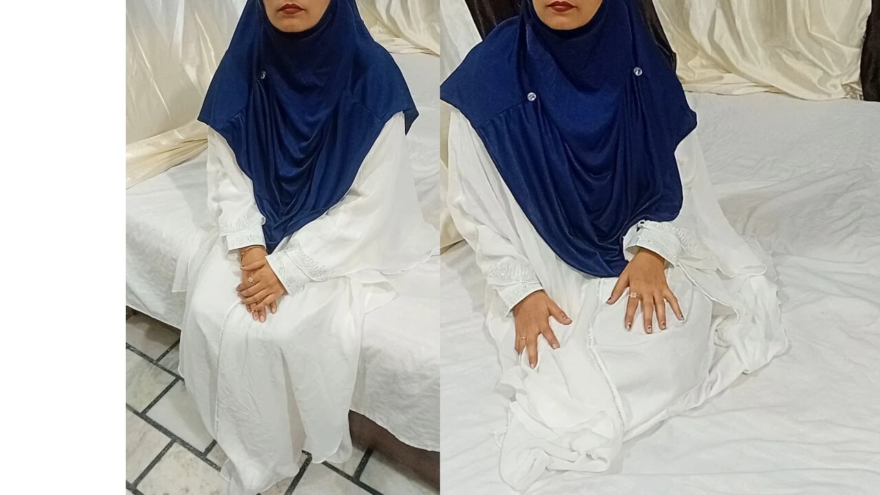 underbara muslimska brud slogs av hennes fästman