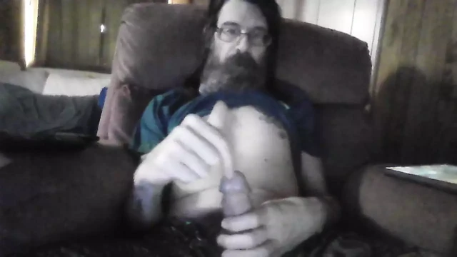 skinny twink jerking off in reclier and showing his tight little asshole while talking