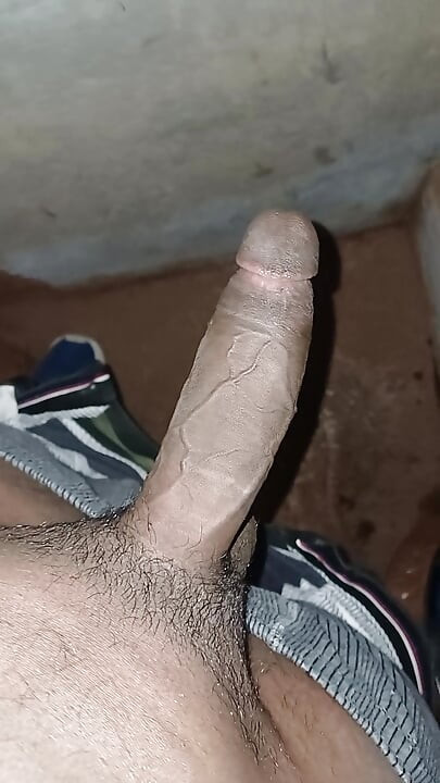 Polla jugando con la mano