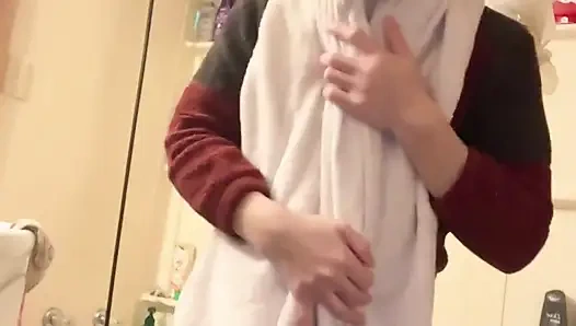 Tiny Nature Tit Hana so Nice Her in Bathroom Finish Shower