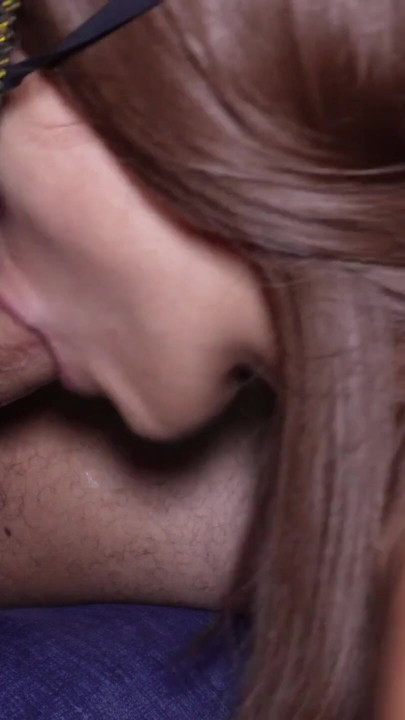 Deep wet blowjob with suction, big cumshot squirting her tits | Clip 2