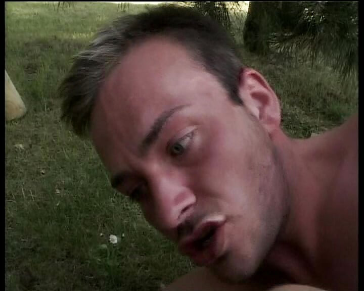Skinny German whore rides dick in nature