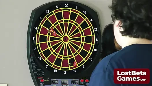 With a tattoo of comedy and tragedy masks they play Strip Darts