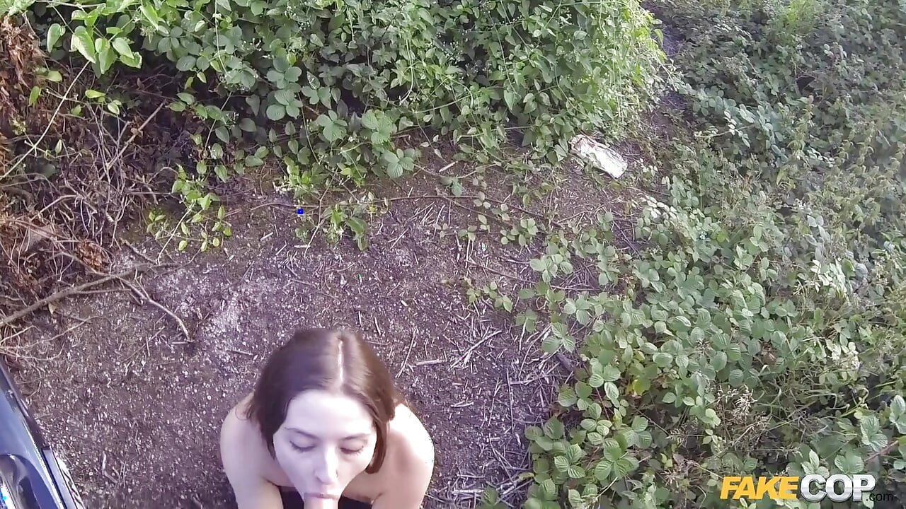 Fake Cop - Hard Fucked in the Car by a Tight Pussy and Deep Throat Blowjob