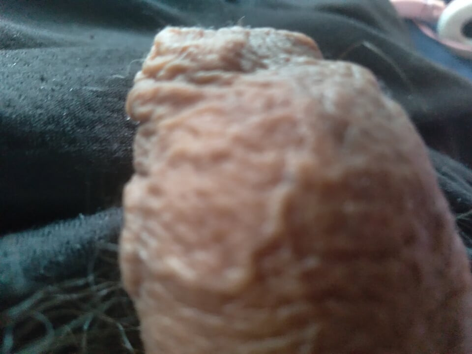 The boy gets excited watching his huge penis