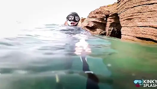 Дайвинг в моем блестящем двухдельном гидрокостюме