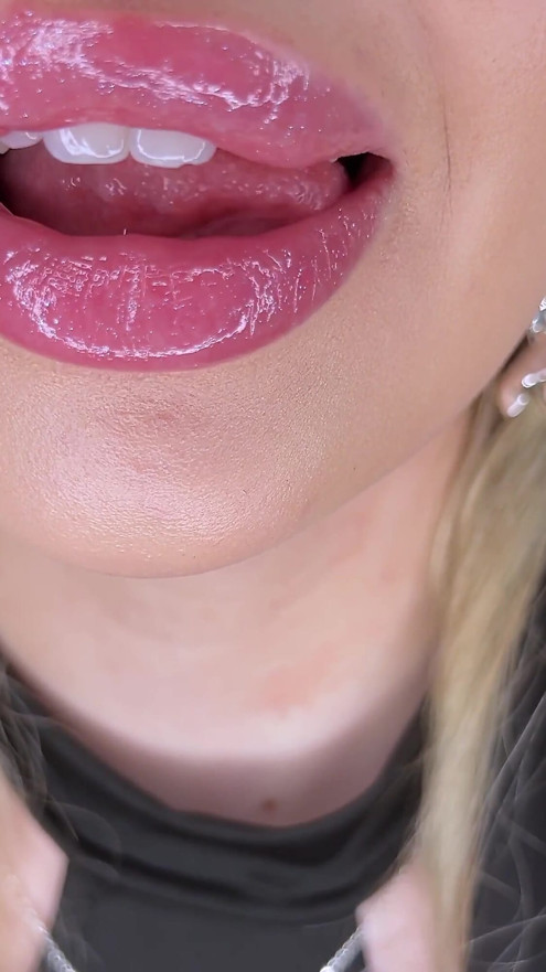 Glossy Lips Tease  drool Over My Shiny Wet Lips | Clip 1