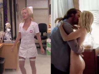 Angela Kinsey infermiera e nuda