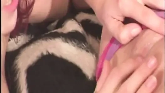 Two Girls Deflower Their Friend